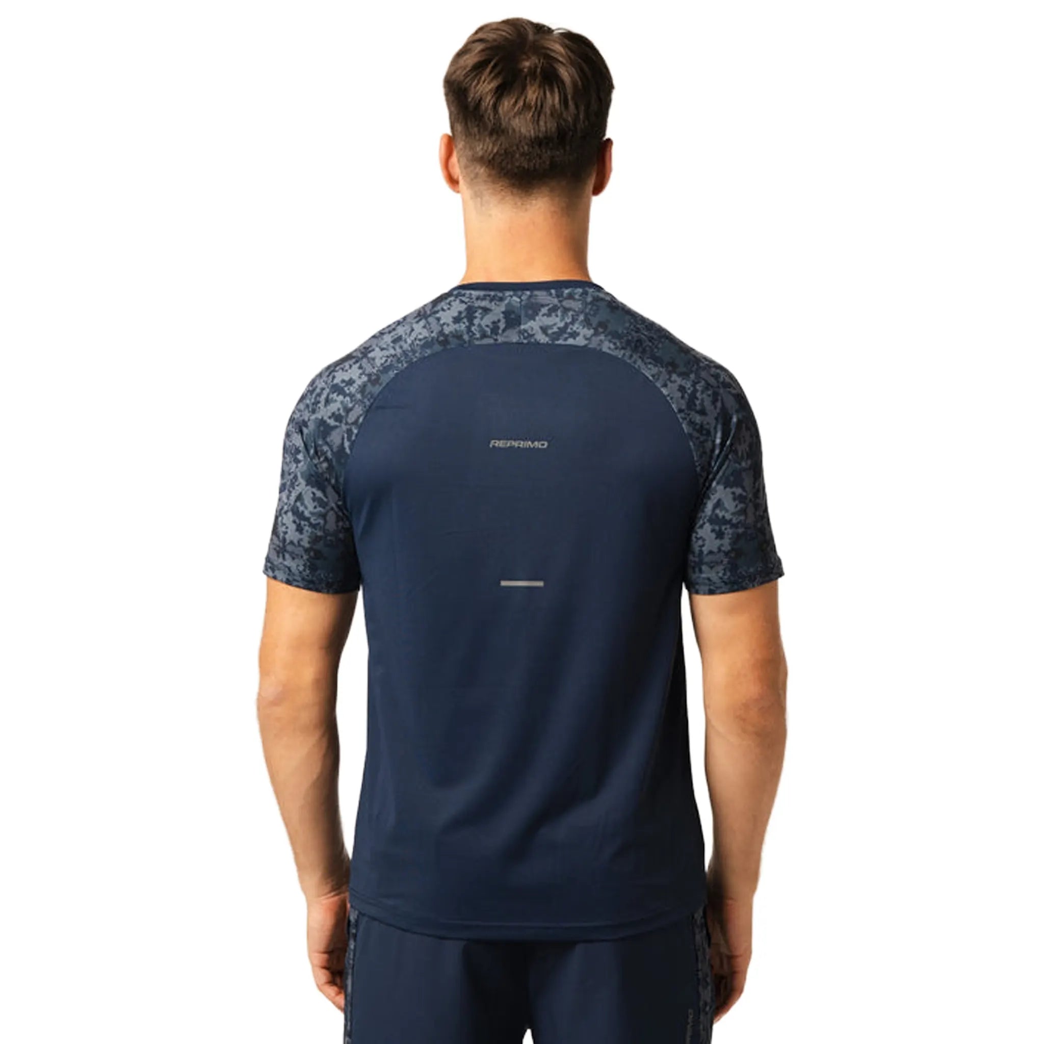 Back View of Reprimo Shibori Navy T-Shirt